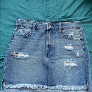 Classic Blue Denim Mini Skirt